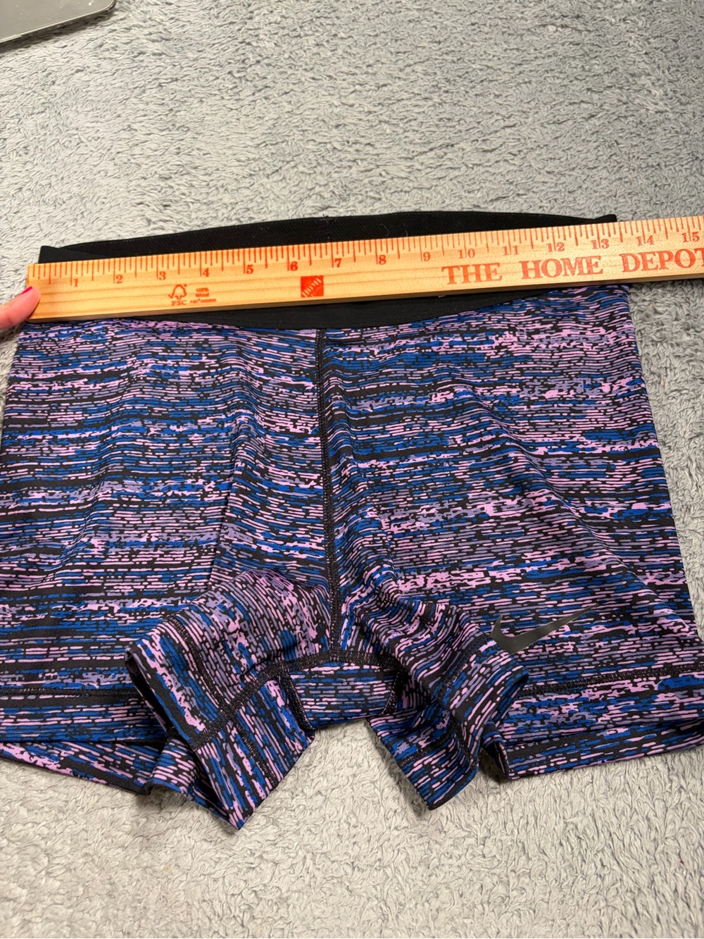 Nike Pro Women's Multicolor (Purple & Blue) Bike Shorts - Picture 8 of 8